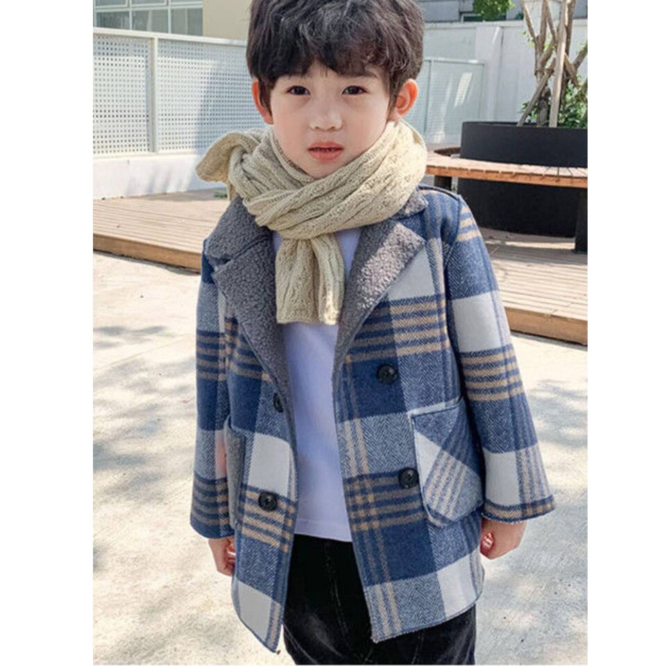 Chaqueta de lana para niños, abrigo corto cálido en 2 colores, ropa informal de para niños de 2, 3, 4, 6, 8 y 10 años, Otoño e Invierno