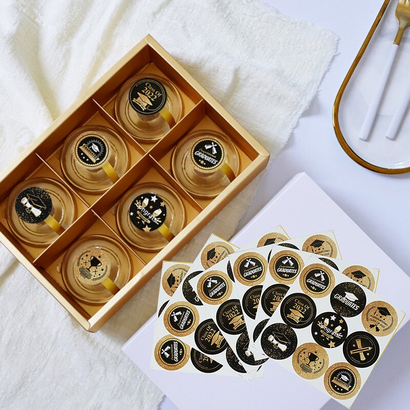 Round graduation stickers Congratulations Graduations Stickers College Graduate Celebration Party School encouragemen Labels