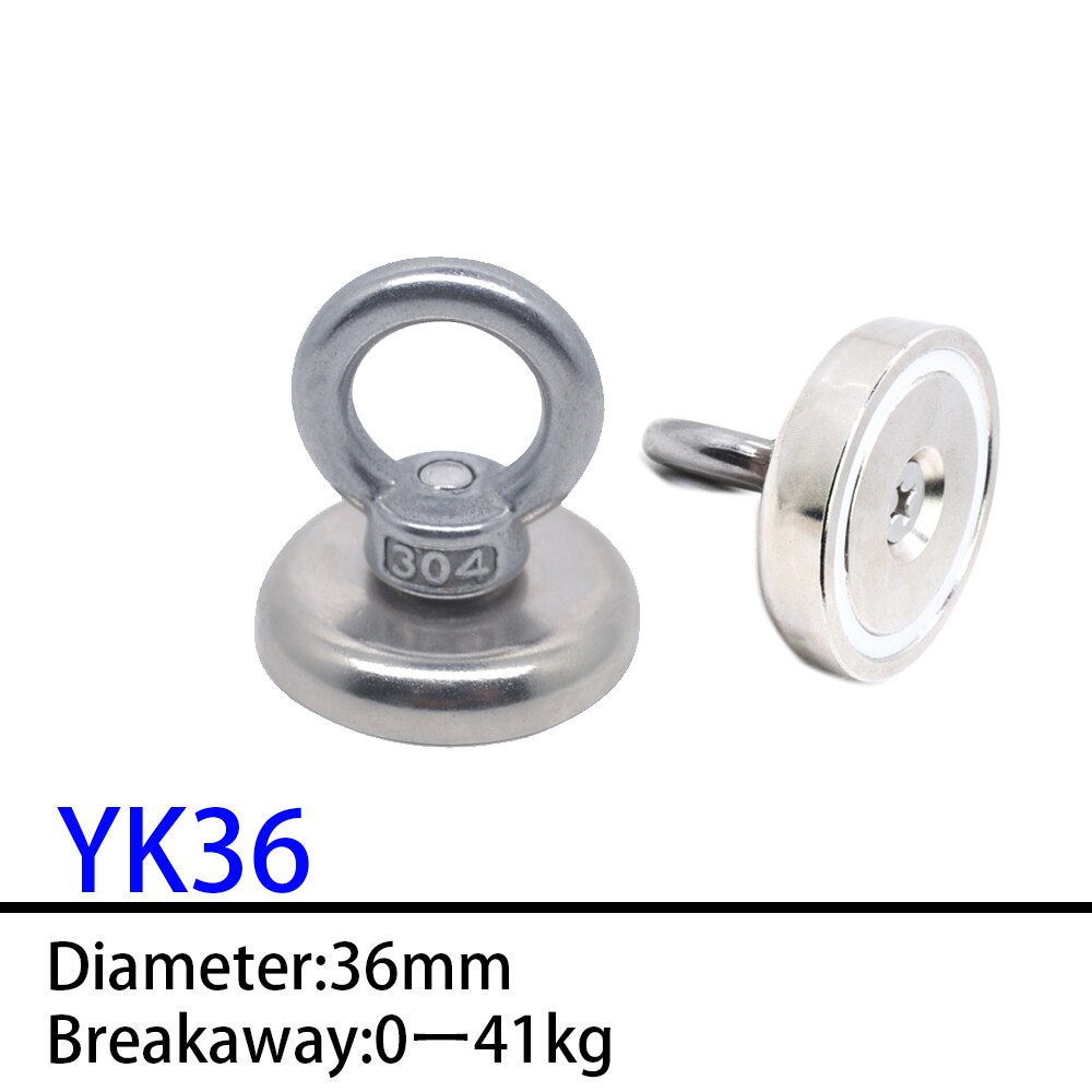 Starke Magnet Topf Angeln Magnet Tiefe Meer Salvage Magnetische Haken Permanent Neodym NdFeB Magnetischen Angeln Werkzeug mit Seil: YKD36