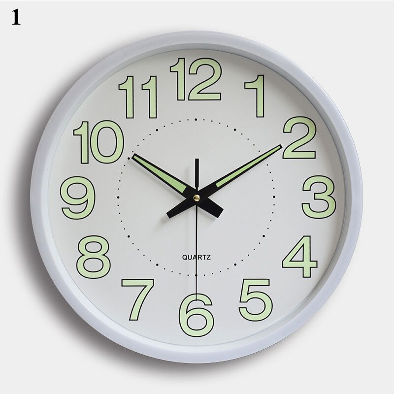 Reloj de pared fluorescente de estilo antiguo Vintage para el hogar, sala de estar, oficina y cocina, 30cm, 1 unidad: 1