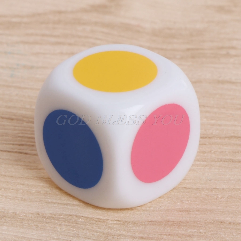 10 Teile/satz 15mm Mehrfarbig Acryl Würfel Würfel Perlen Sechs Seiten Farbe Würfel Tragbare Tabelle Spiele Spielzeug