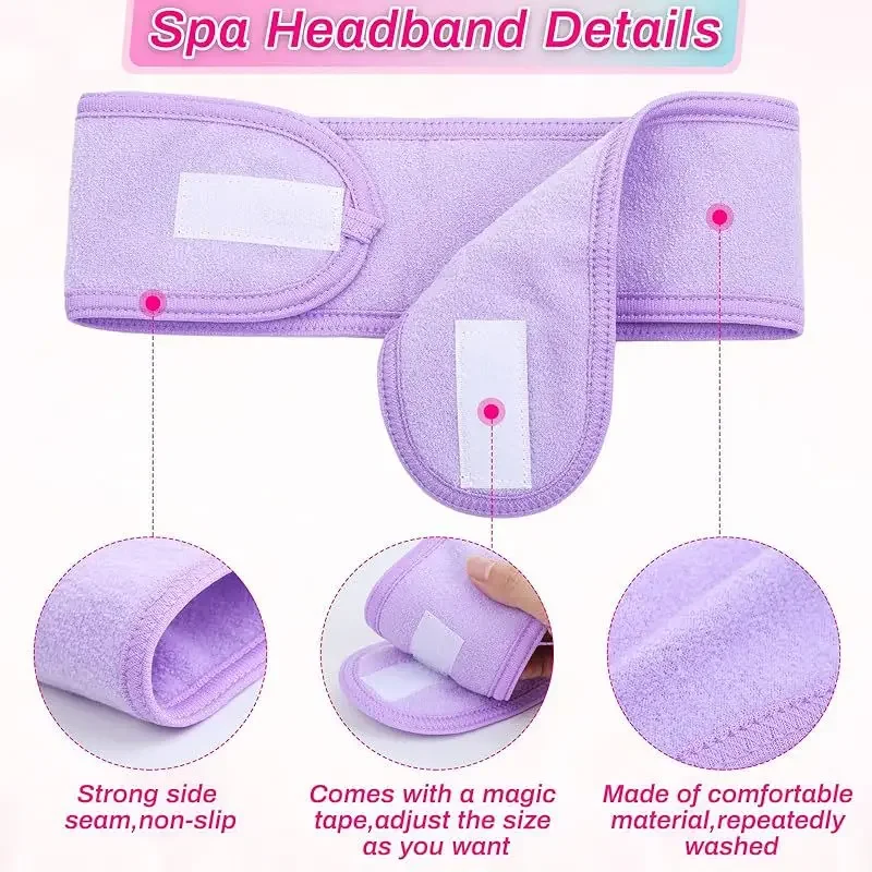 9 colores correas de pelo de Velcro de para mujeres deportes absorbente de sudor transpirable lavado de cara diademas accesorios para el cabello convenientes