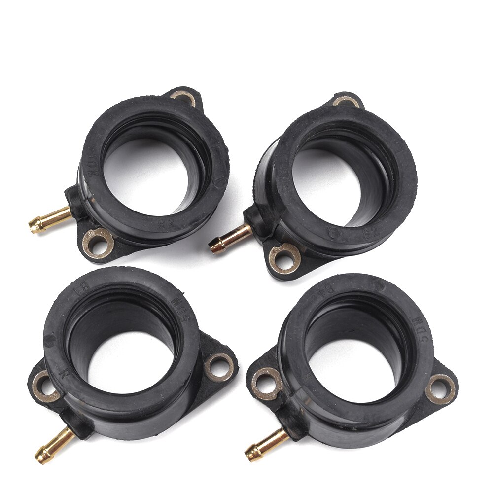 Motocicleta 4 pçs adaptador de carburador entrada tubo de borracha esteira para yamaha fzs600 fzs 600 fazer 600 1998-2003 5dm-13586-01