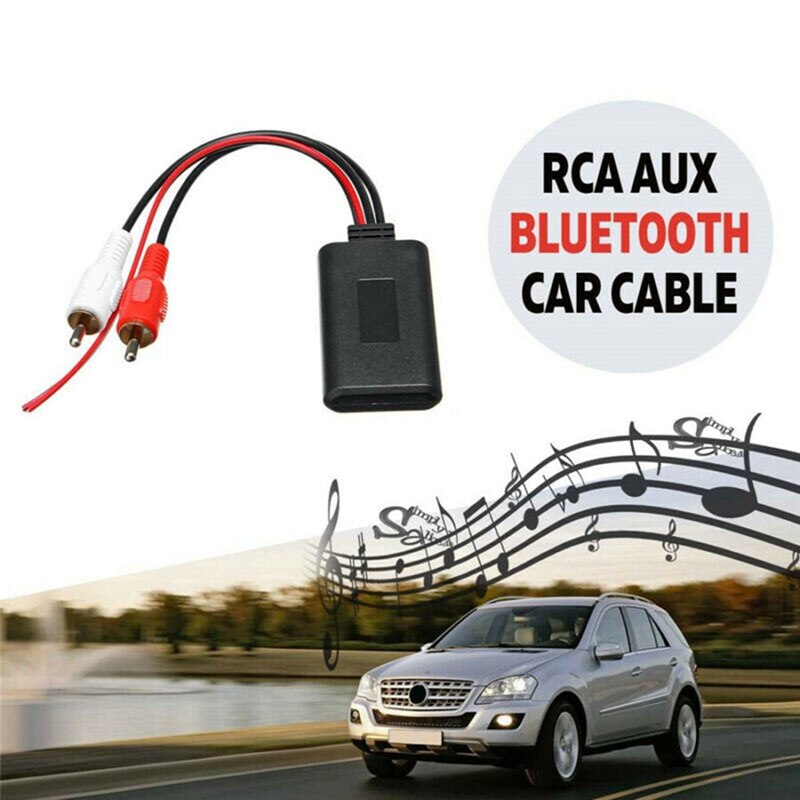 5Pcs Car Wireless Bluetooth AUX Receiver Module Music Adapter RCA Audio Cable Universal 2RCA Interface Adapter 5-12V