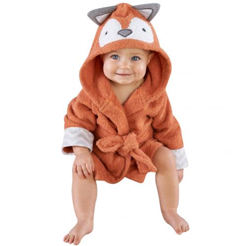 Cute animal shape baby bath towel baby bathrobe cotton children bathrobe moon photo clothes Bathrobe Bath Towel: Fox