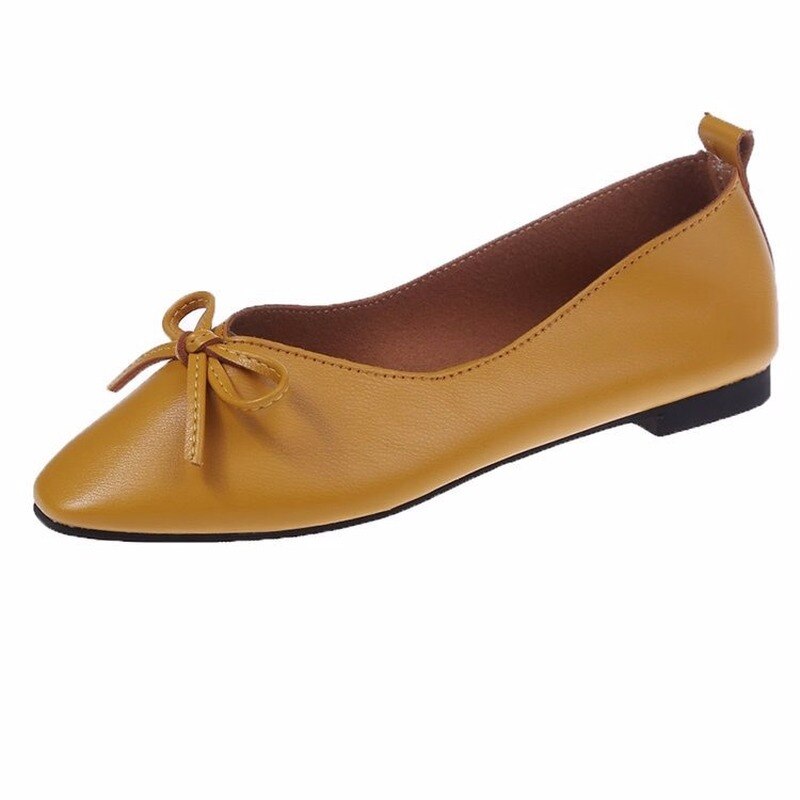 Neue Unterhose auf Flach Ballett Wohnungen Frauen Schuhe Feste Beiläufige Schuhe Frau Wohnungen Niedrigen Fersen Bogen Knoten Spitz büro Schuhe
