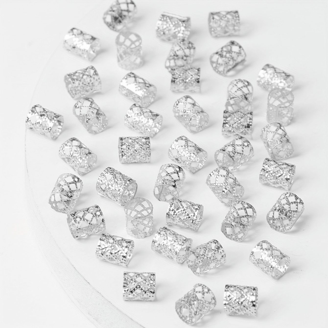 40 Uds. Anillos para trenzas de pelo de aleación hueca, horquillas Vintage para rastas, accesorios para el cabello para mujeres, joyería para el cabello Loc para trenzas