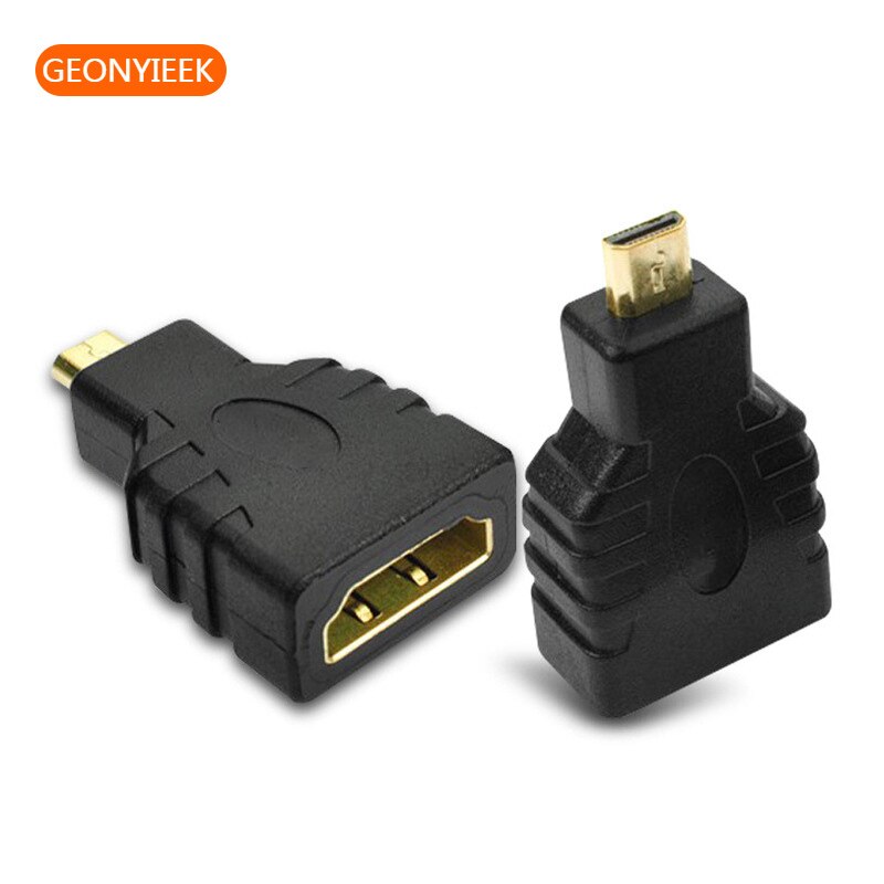 Voor Hdtv Tablet Camera Micro Hdmi-Compatibel Hdmi-Compatibel Adapter Vergulde 1.4 3D Uitbreiding Adapter 1080P Converter: 2pcs