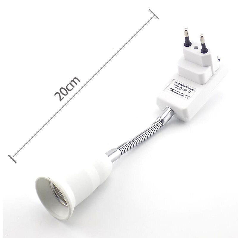 INTIRILIFE E27 naar E40 lampvoet-adapter in wit - 4x lampadapter voor het