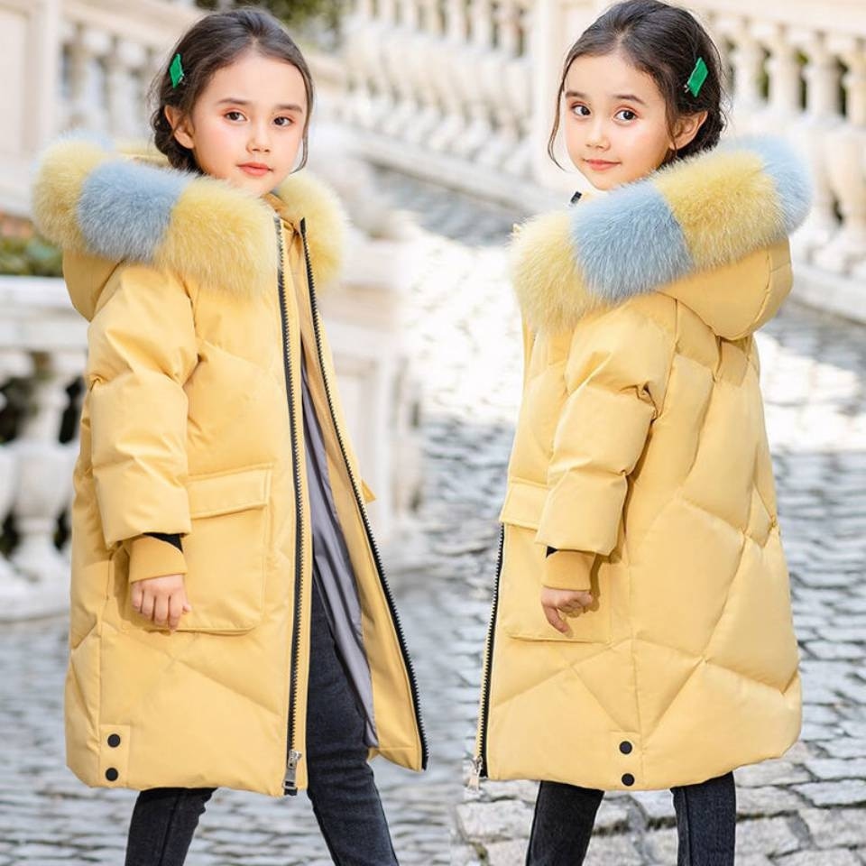 Cold Russian Winter Girl Coats Children Jackets Girls Windproof Hooded Coat Jacket For Girl Teenager Parkas Clothes Outwear