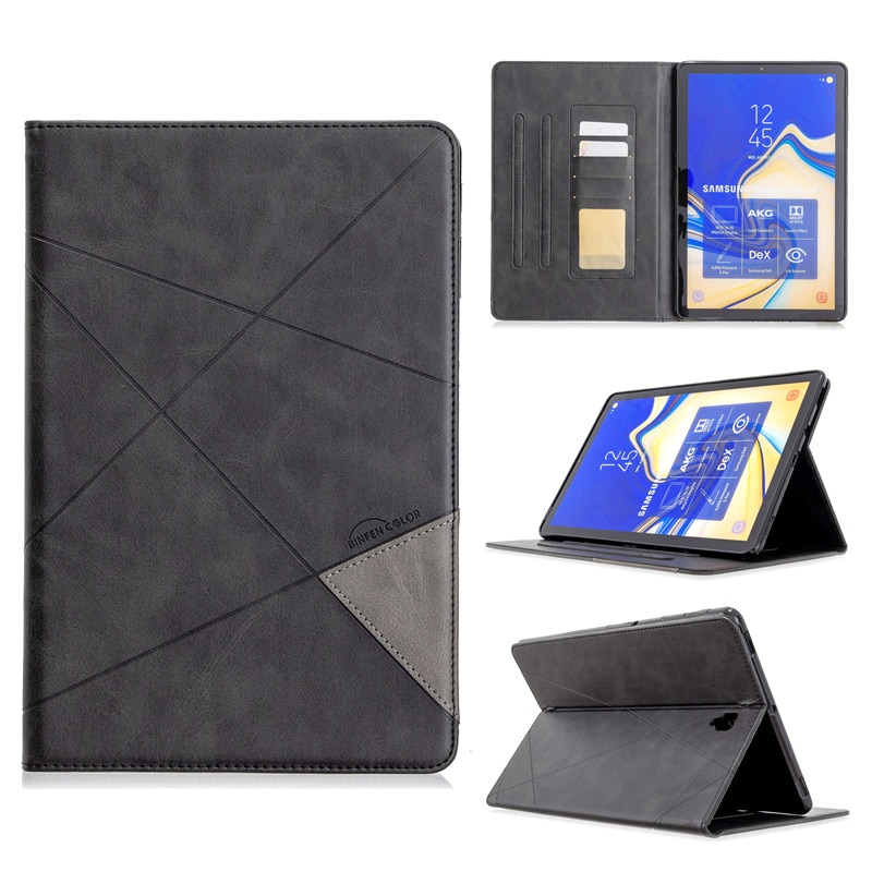 Hoesje voor samsung galaxy tab  s4 10.5 inch sm -t835 sm-t830 t830 luxe leren flip stand cover tab  s4 10.5 inch tablethoes