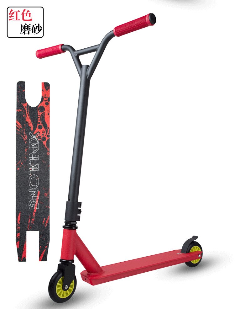 extrem Rolle Kunststück Roller Zwei-rädern gehen schick konkurrenzfähiger Kunststück extrem Rolle professionelle Rolle: Rot