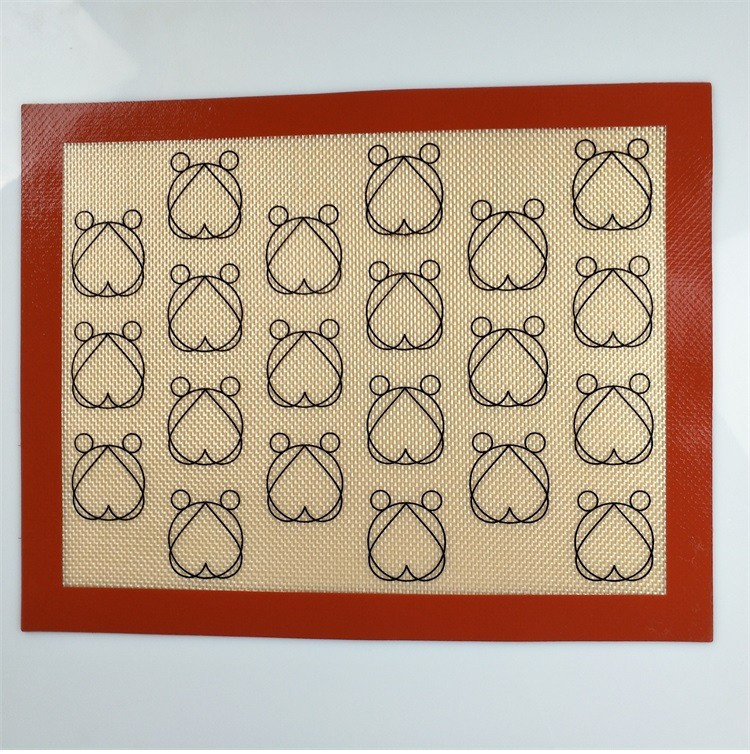 Macaron Non-stick Siliconen Bakken Mat Cookie Pad Rolling Deeg Mat Bakken Gadget Cake Bakvormen Pastry Gereedschap Voor Keuken 1Pcs: Default Title