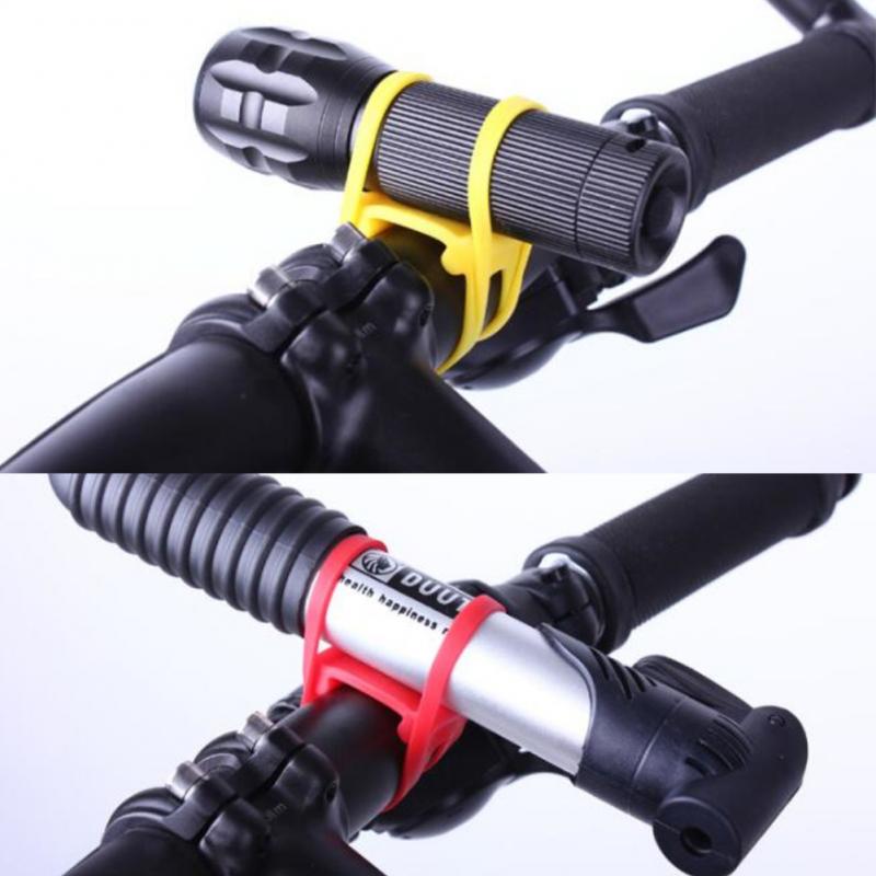Mountain road cykel fakkel telefon lommelygtebånd elastisk bandage cykel lys holder holder silicium rem cykel tilbehør