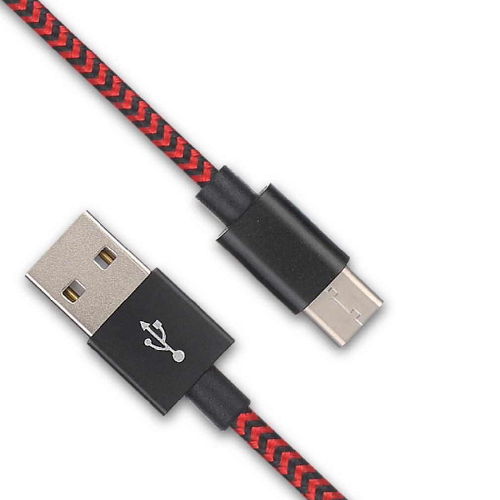 Câble de données usb de charge rapide en nylon tressé pour téléphone portable android type-c ios