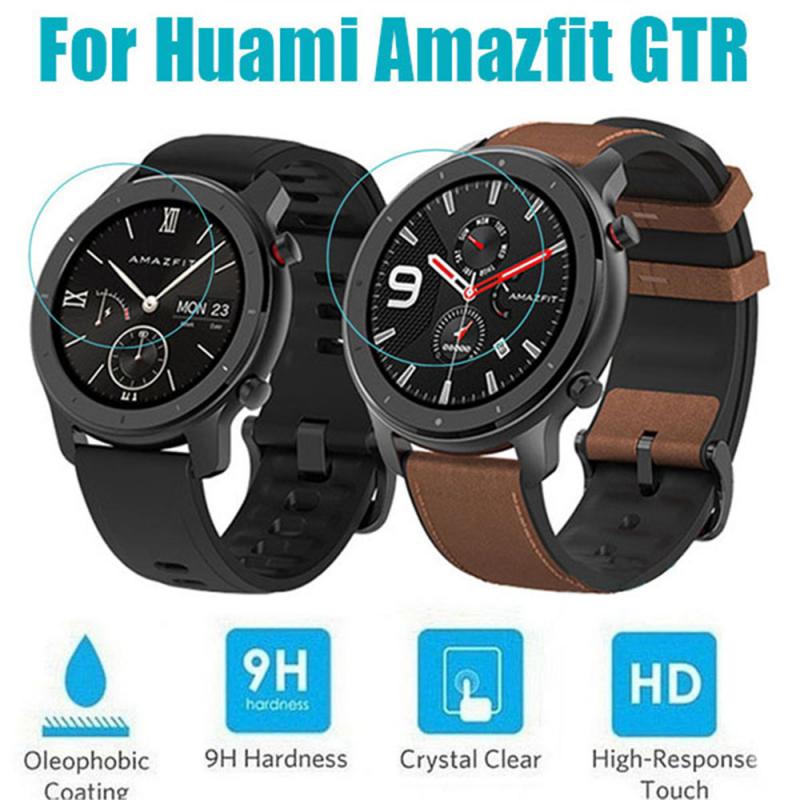 Filmhærdet glas skærmbeskytter til amazfit gtr smart watch 42/47mm watch stål film smart watch beskyttende tilbehør