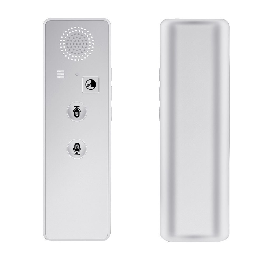 Portable Wireless Smart Translator 70 Languages Two-Way Real Time Instant Voice Translator Bluetooth-compatible APP Translator: white