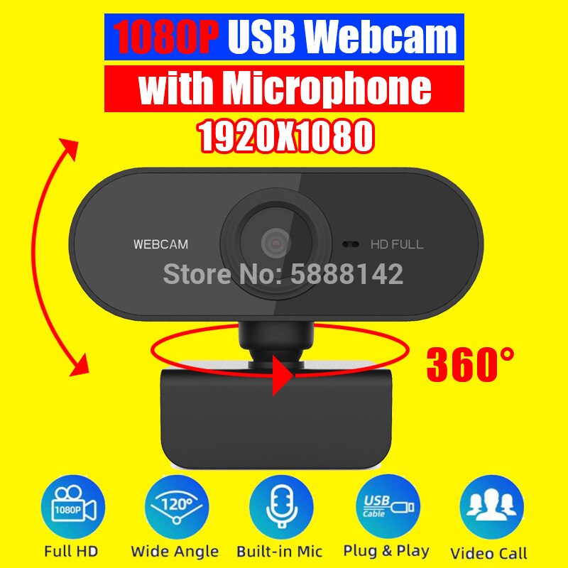 Usb Webcam 4K 2K 1080P Full HD Camara Para Computadora De Pc Computer Web Cam Thermal Camera Tablet Auto Focus with Microphone: 01 1080P USB Webcam