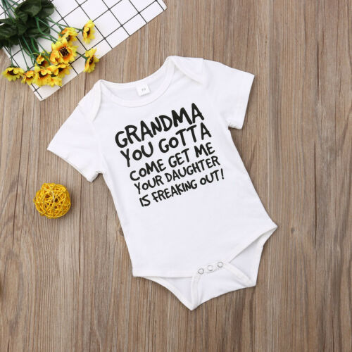 Newborn Baby Boys Short Sleeve Letter Jumpsuit Rompers Summer Clothes 0-24M Clothing