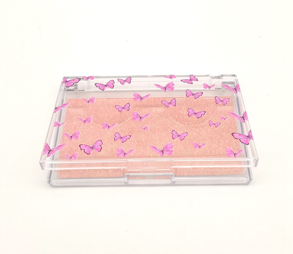 20/50pcs price eyelash packaging box lash boxes 25mm faux mink lashes Butterfly print rectangle empty case bulk: 20 set / 2