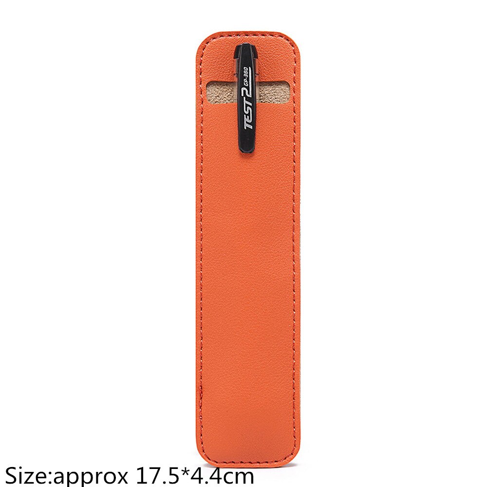 Porte-stylo réglable en cuir PU coloré, élastique, détachable, 8-1.5 pouces: Orange