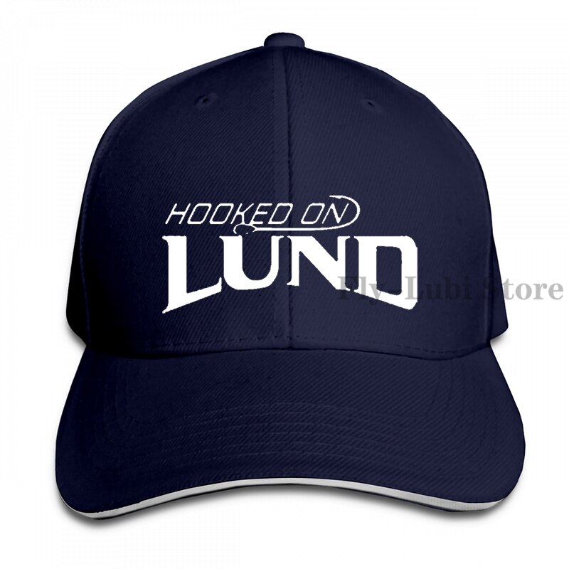 Hooked On Lund Fishing Die Cut Baseball cap men women Trucker Hats adjustable cap: 1-Navy