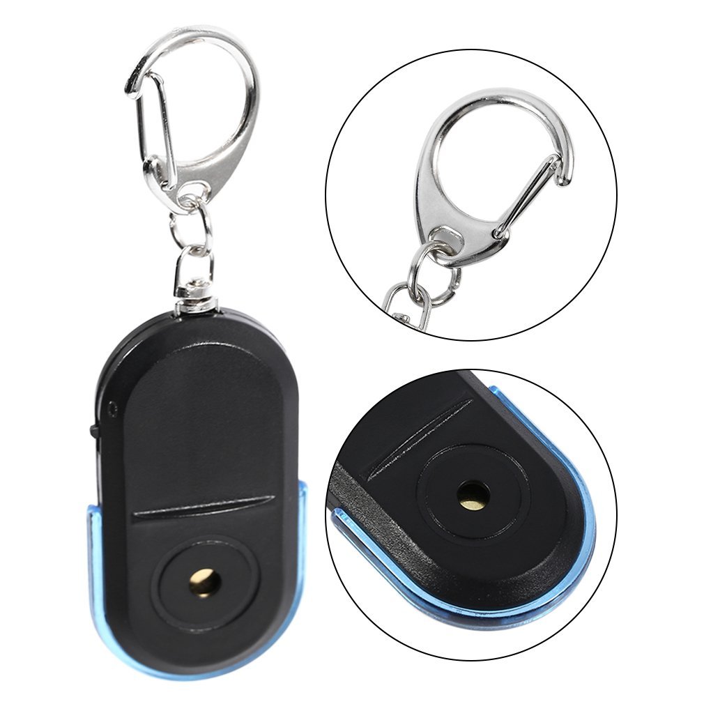 Draagbare Oude Mensen Anti-Verloren Alarm Key Finder Draadloze Nuttig Whistle Sound Led Licht Locator Finder Sleutelhanger