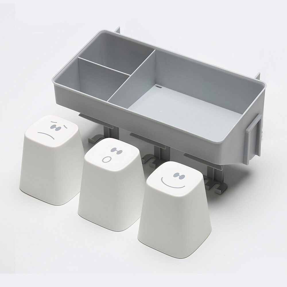 Badkamer Tandenborstel Beker Rack Muur Opknoping wc Mond Cup Set Gratis Punch Eenvoudige Borstel bekerhouder wx7170925