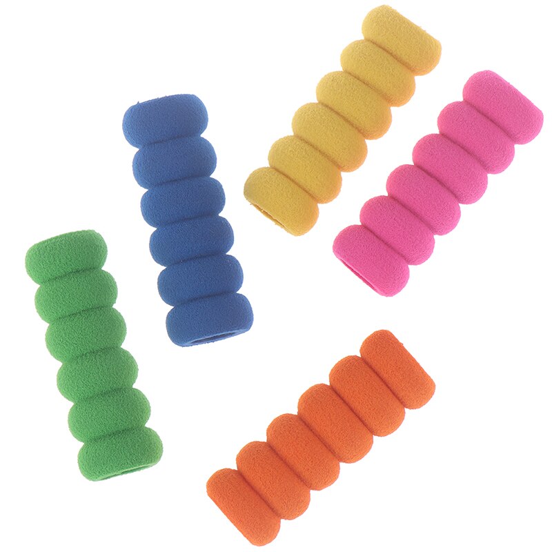 10pcs Pen Cap Pencil Hand Protection Ridged Cap Handwriting Soft Foam Pen Children School Stationery