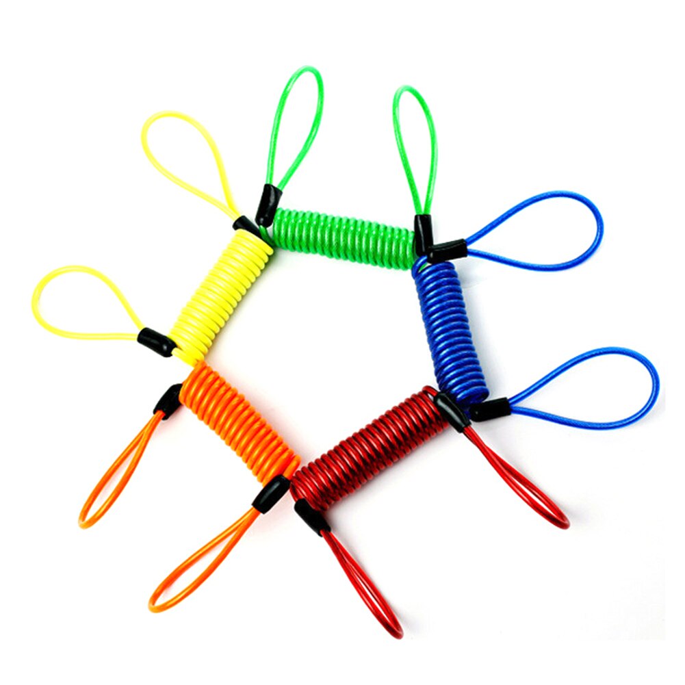 120cm Motorcycle Bike Alarm Disc Lock Herinnering Antidiefstal Beveiliging Spring Kabel Motorbike Disc Lock Herinnering Kabel Ge