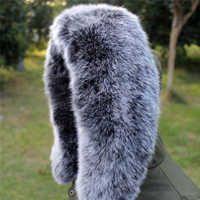 13 kleur Pluizige Faux Vos Konijnenbont Sjaals Vrouwen Winter Jas Kraag Warme Shaggy Bont Sjaal Elegante Afneembare Bontmuts kraag: 9