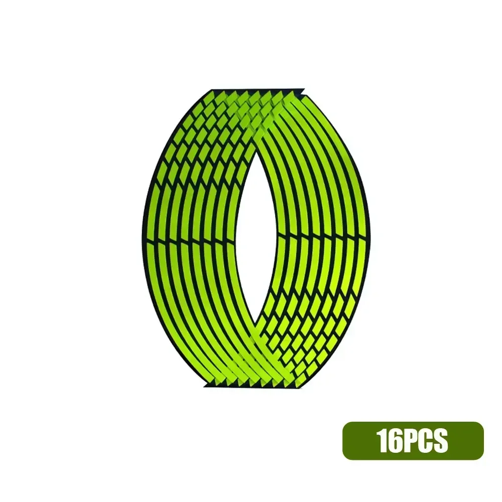 Adesivo universale per moto da 18'' Strisce riflettenti per cerchioni Striscia decorativa per auto Bici Moto Bicicletta Verde fluorescente Trim: Grigio scuro