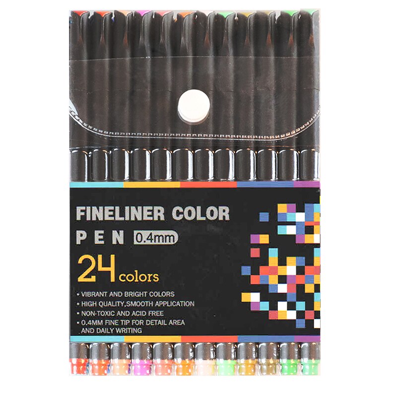 36 Colors Fineliner Pens Set Fine Line Colored Sketch Writing Drawing Pens for Note Taking Coloring Book Fine Point Markers: 24 Colors