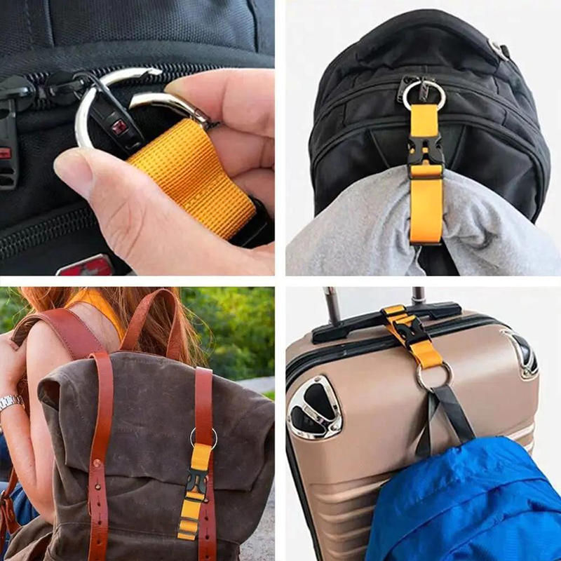 1PCS Backbin Belt Buckle Luggage Band Multifunctional Backpack Nylon Hanging Buckle Portable Suitcase Hook Hanging Buckle