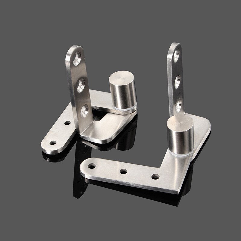2 st/set rostfritt stål dold svängdörr sväng gångjärn borstad finish 5mm