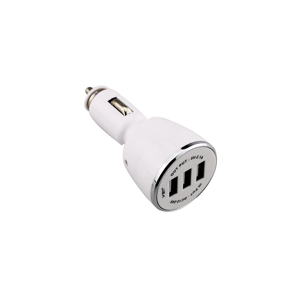 2.1A Auto Triple Port USB Charger adapter voor iPhone 6s Plus/6/5 s/5/ 4, iPad, Samsung Galaxy S6 & Nexus