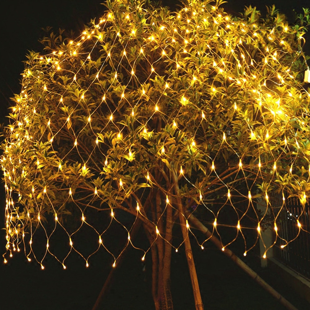 3m x 2m 200 led nätljus gardin nätslinga ljus 1.5 x 1.5m 96 leds utomhus hem år julljus dekoration 220v 110v