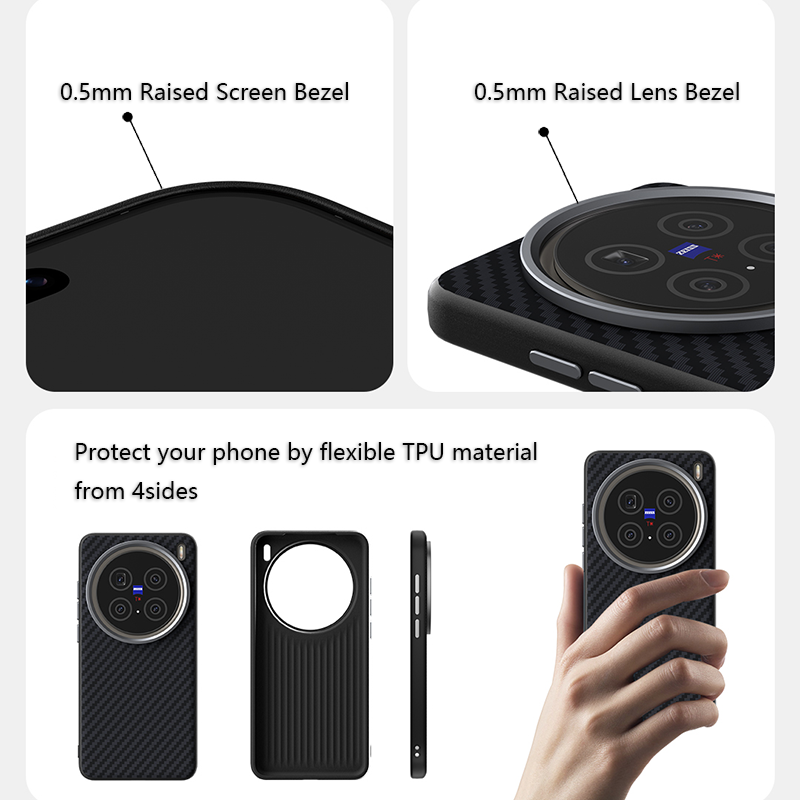 Voor Vivo X200 Pro Case Magsafe Slanke Stijve Metalen Lens Magnetische Draadloze Oplader Koolstofvezel Telefoon Case Cover Shell Vivo Grip