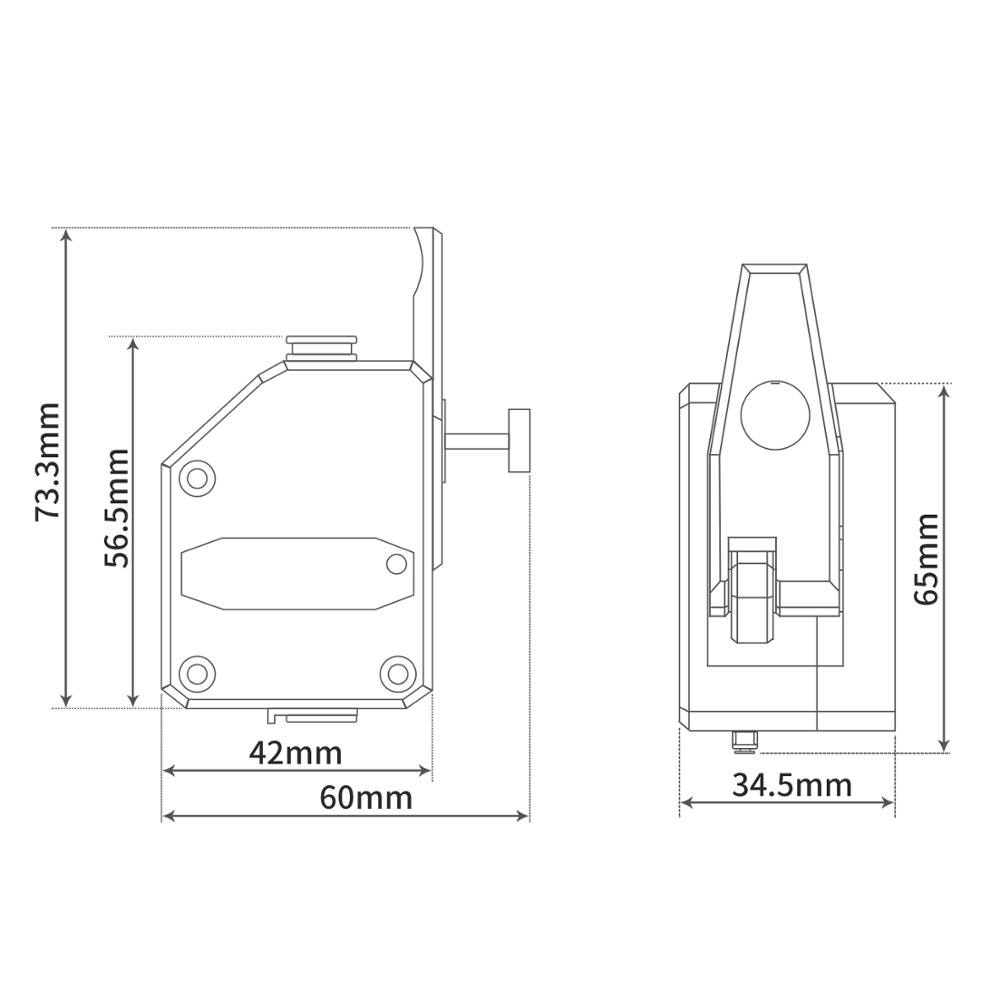 3D Printer BMG Extruder Clone Dual Drive Extruder upgrade Bowden extruder 1.75mm filament for 3d printer CR10 Ender 3 pro Bluer