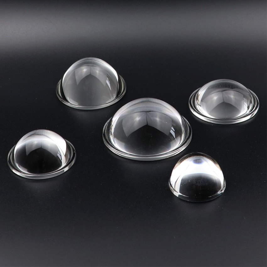 Lente de condensador convexo Plano de vidrio óptico, para linterna LED, proyector de lámpara automática, 28mm, 30, 39, 44mm, 45mm, 50, 52, 60, 67