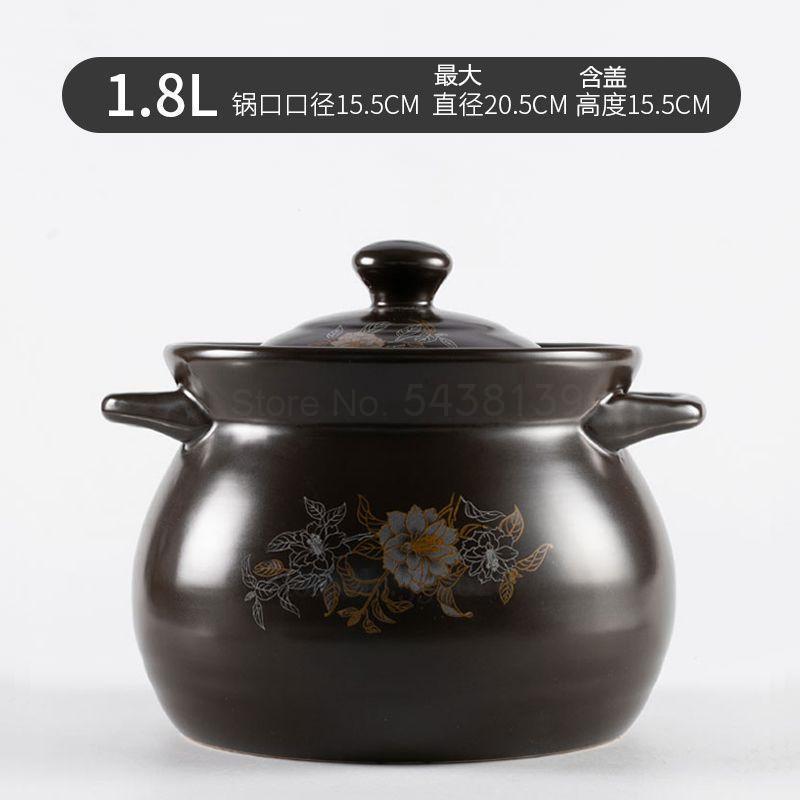 Gryte komfyr husholdningsgass keramisk gryte bølgesuppe gryte åpen ild vintage banditt kinesisk medisin stuing suppe: Gamle bonde 6