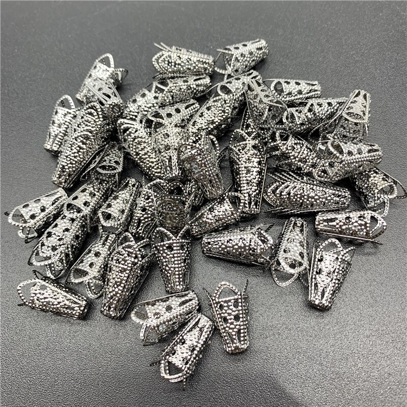 50 sztuk 17x10mm ocena biżuteria koraliki ze stopu czapka starożytnych uroki kształt kwiatu wisiorek dla tworzenia biżuterii kolczyki DIY naszyjnik