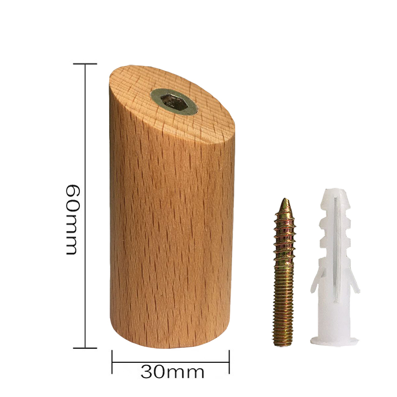 Cintre mural en bois naturel pour vêtements, porte-manteau, porte-clés, chapeau, écharpe, articles divers, sac à main, organisateur de rangement, support de salle de bain: Beech wood 6x3cm