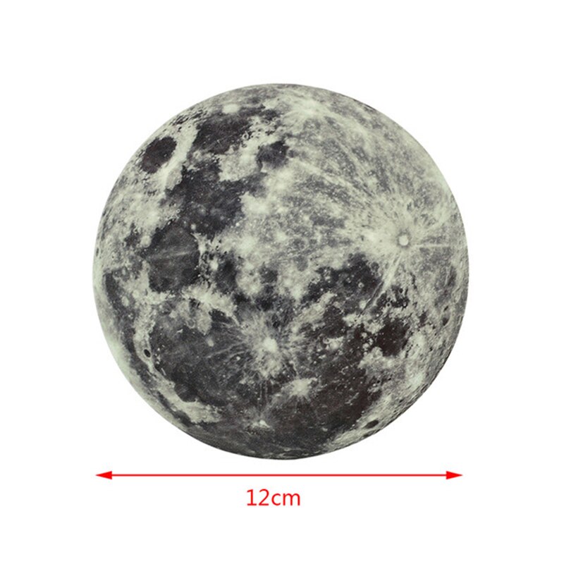 30cm Luminous Moon 3D Wall Sticker for kids room living room bedroom decoration home decals Glow in the dark Wall Stickers: 12cm