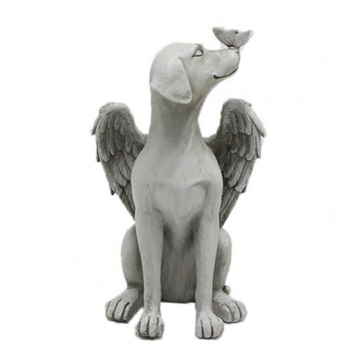 Statue ange chien chat, modèle de jardin en résine, excellente fabrication, Sculpture de chien chat, affichage, ornement pour cour, décoration de la maison: Dog