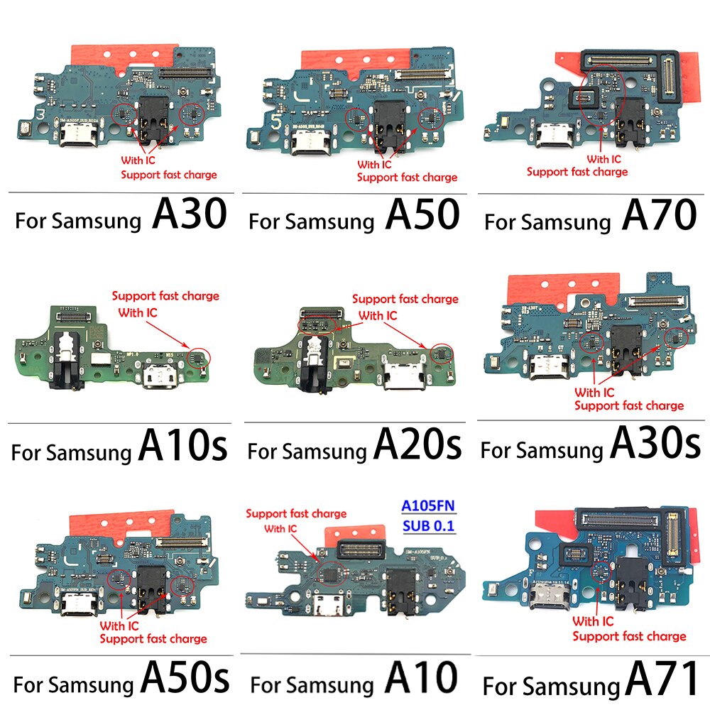 Oryginalny ładowania Port USB ładowarka płyta dokująca Flex dla Samsung Galaxy A10 A105FN A12 A21 A20 A30 A40 A50 A70 A10S A30S A50S A71