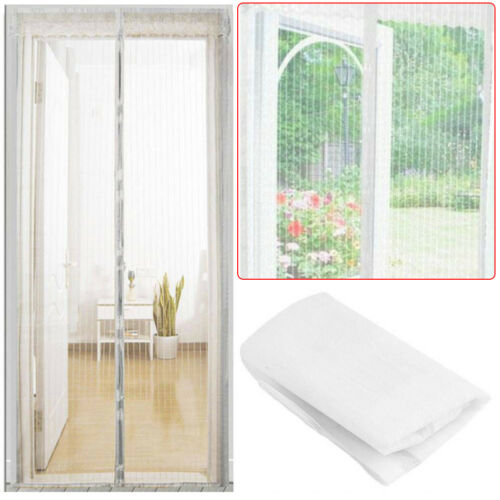 Zasłony siatkowe-siatka drzwiowa-ekran owad przeciw komarom magnetyczne automatyczne zamykanie kuchni: biały