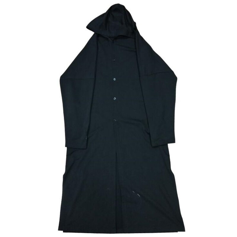 Herfst Mannen Goth Zwarte Lange Trenchcoat Man Harajuku Punk Hip Hop Lange Jas Vintage Gothic Stijl Mantel Пальто Мужское