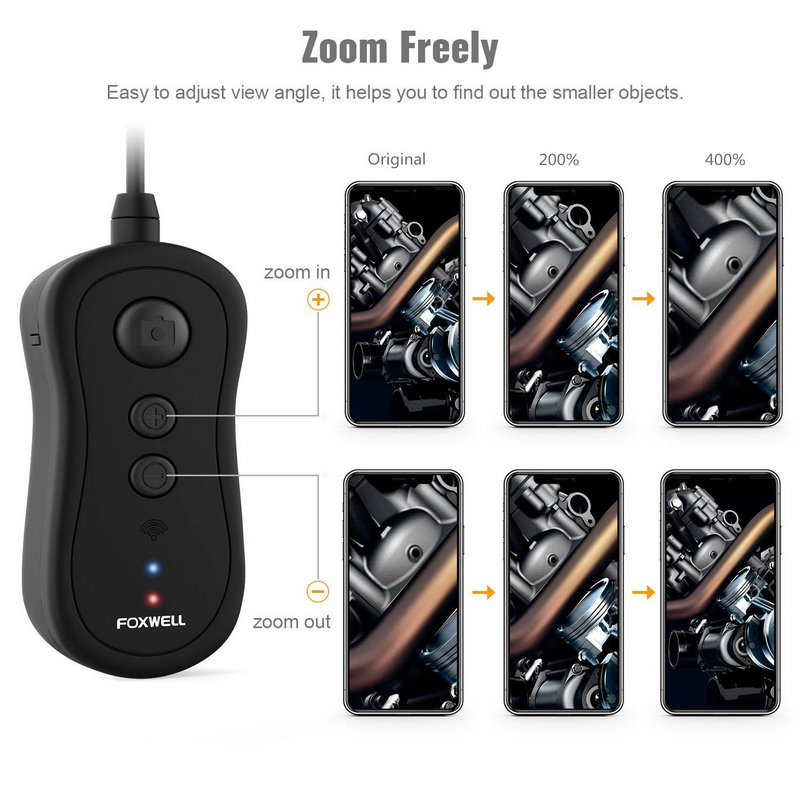 Foxwell Wifi Endoscoop Inspectie 1080P Hd Waterdichte Draadloze 5.5Mm Borescope Camera Auto Diagnostic Tools Voor Android Pc Ios