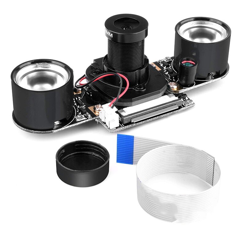 Módulo de cámara de visión nocturna para Raspberry Pi 4, Mini 5MP 1080P HD Video OV5647 Sensor Webcam Kit con ir-cut integrado